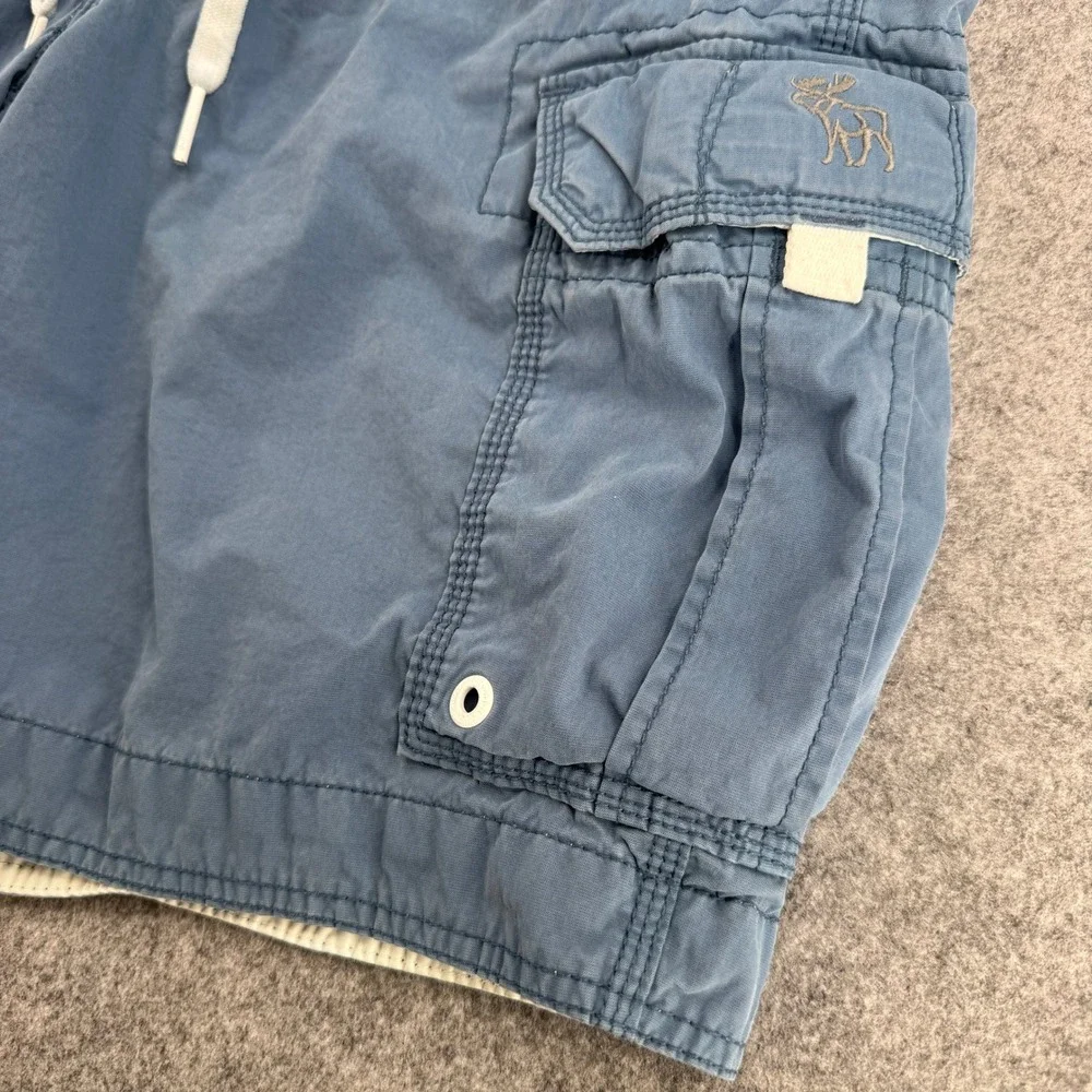 Abercrombie & Fitch Swim Trunks Mens XL Cargo Board Shorts Blue EUC